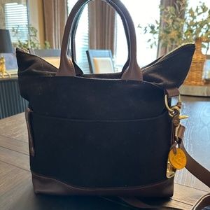 Women’s R. Riveter Black Canvas Shoulder Bag